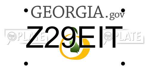 Z29EIT Georgia License Plate