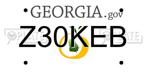 Z30KEB Georgia License Plate