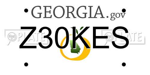 Z30KES Georgia License Plate