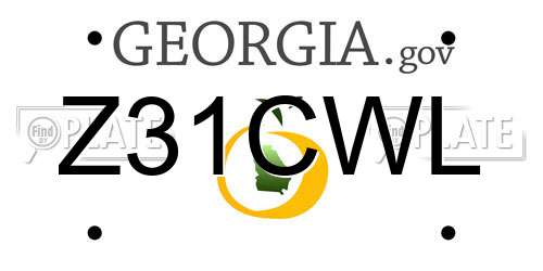 Z31CWL Georgia License Plate
