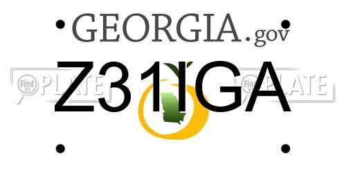 Z31IGA Georgia License Plate