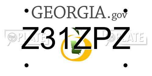 Z31ZPZ Georgia License Plate