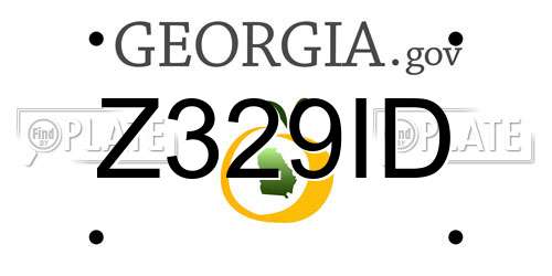 Z329ID Georgia License Plate