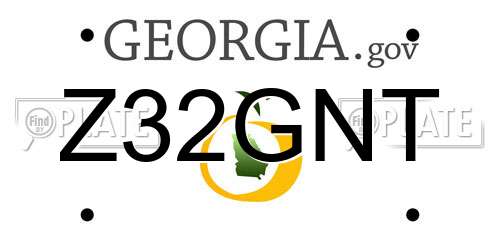 Z32GNT Georgia License Plate