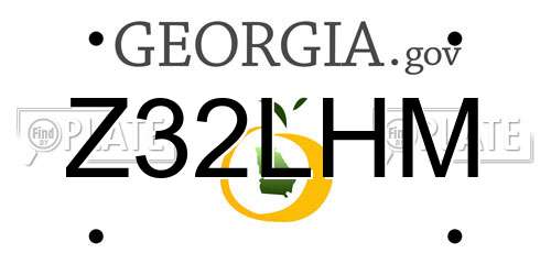 Z32LHM Georgia License Plate