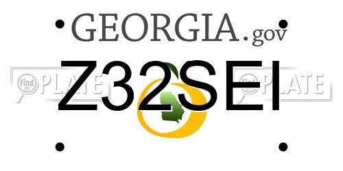 Z32SEI Georgia License Plate