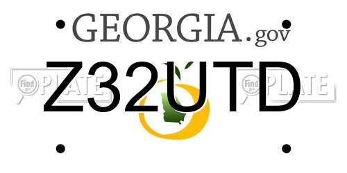 Z32UTD Georgia License Plate