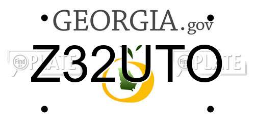 Z32UTO Georgia License Plate