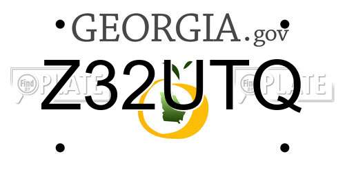 Z32UTQ Georgia License Plate