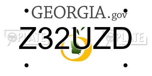 Z32UZD Georgia License Plate