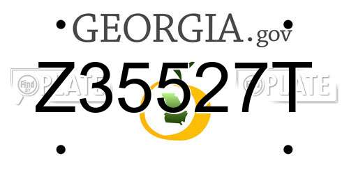 Z35527T Georgia License Plate