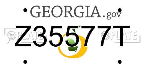 Z35577T Georgia License Plate