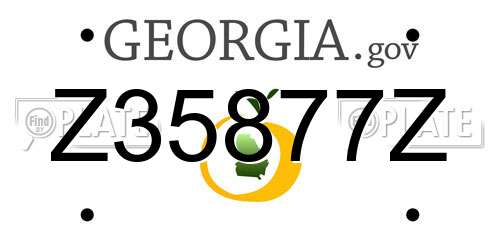 Z35877Z Georgia License Plate