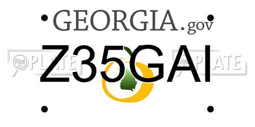 Z35GAI Georgia License Plate