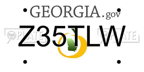 Z35TLW Georgia License Plate