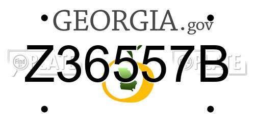 Z36557B Georgia License Plate