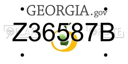 Z36587B Georgia License Plate