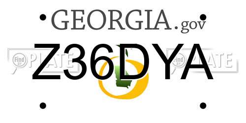 Z36DYA Georgia License Plate