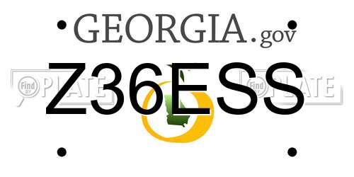 Z36ESS Georgia License Plate