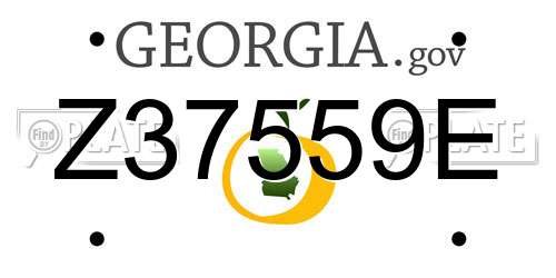 Z37559E Georgia License Plate