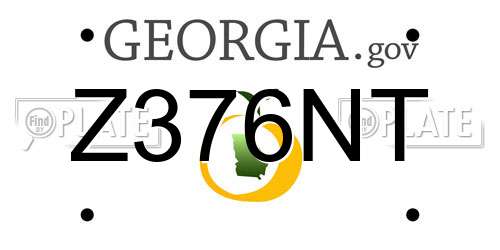 Z376NT Georgia License Plate