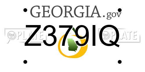 Z379IQ Georgia License Plate