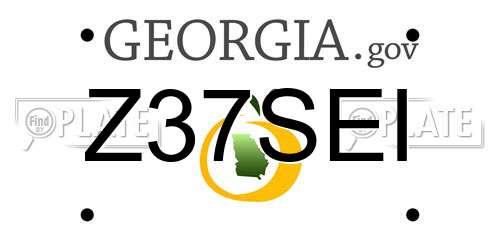 Z37SEI Georgia License Plate