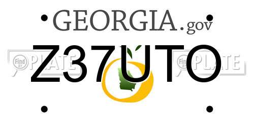 Z37UTO Georgia License Plate