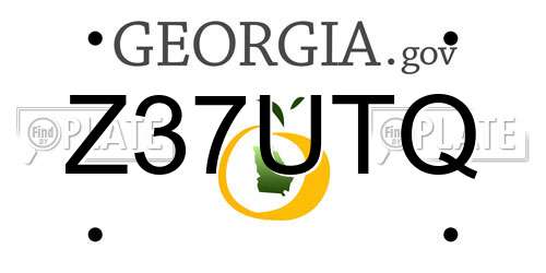 Z37UTQ Georgia License Plate