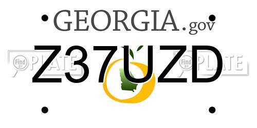 Z37UZD Georgia License Plate