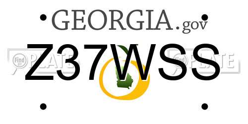 Z37WSS Georgia License Plate
