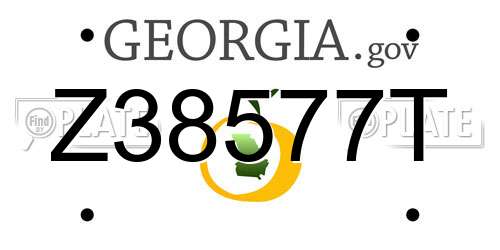 Z38577T Georgia License Plate