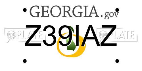 Z39IAZ Georgia License Plate