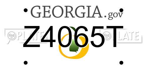 Z4065T Georgia License Plate