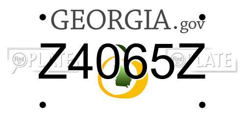 Z4065Z Georgia License Plate