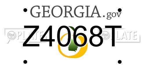 Z4068T Georgia License Plate