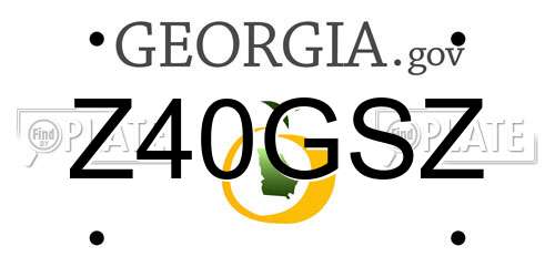 Z40GSZ Georgia License Plate