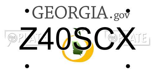 Z40SCX Georgia License Plate