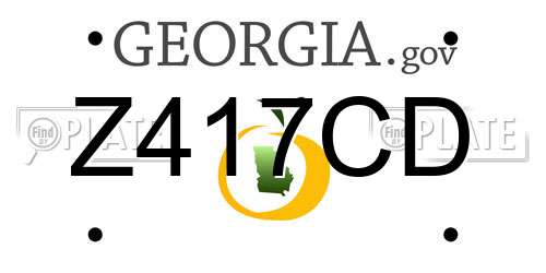 Z417CD Georgia License Plate