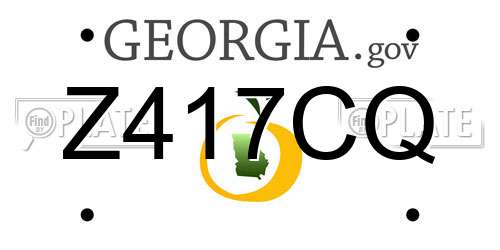 Z417CQ Georgia License Plate