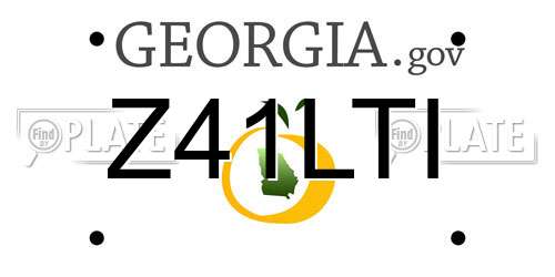Z41LTI Georgia License Plate