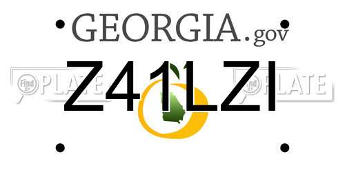Z41LZI Georgia License Plate