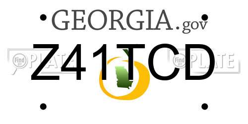 Z41TCD Georgia License Plate