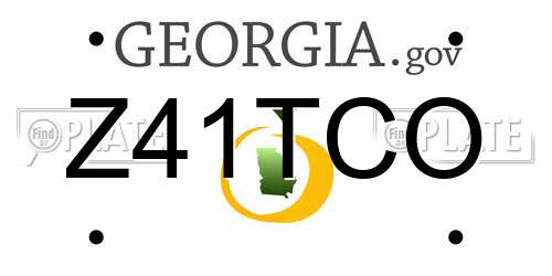 Z41TCO Georgia License Plate