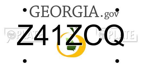 Z41ZCQ Georgia License Plate