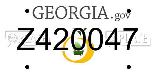 Z420047 Georgia License Plate