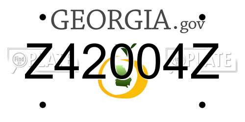 Z42004Z Georgia License Plate