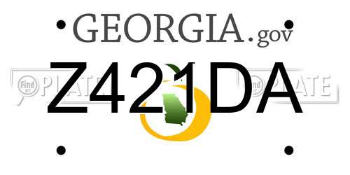 Z421DA Georgia License Plate