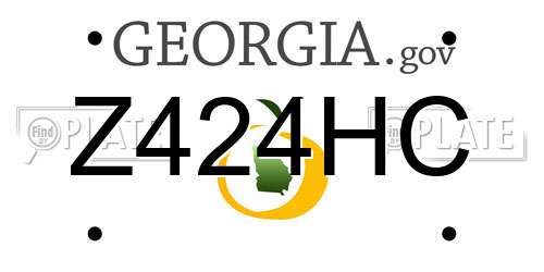 Z424HC Georgia License Plate