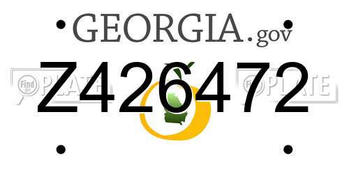 Z426472 Georgia License Plate